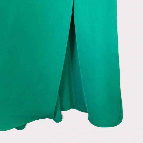 ASOS [Warehouse] Satin Green Midi Dress Size 6 - Picture 6 of 10